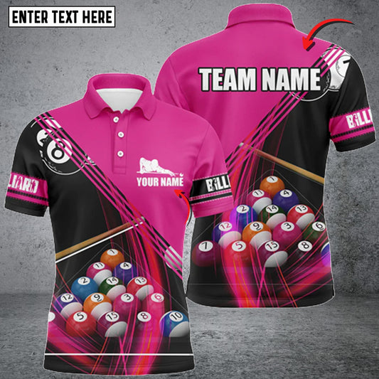 Tendpins Billiard Balls Pink Personalized Name 3D Shirt BIA0586