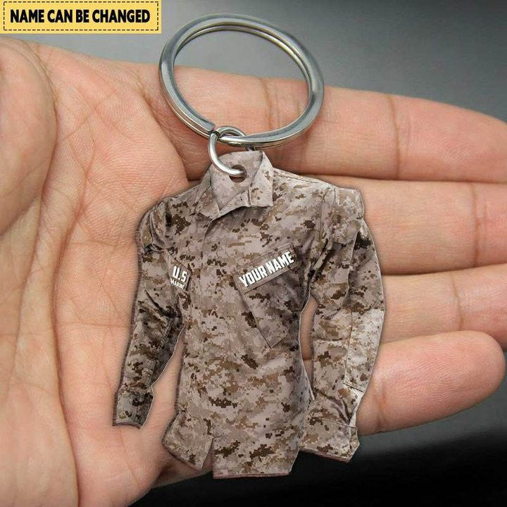 Custom All Marine Equipment Keychain, Custom Name keychain for Veterans day KO0186