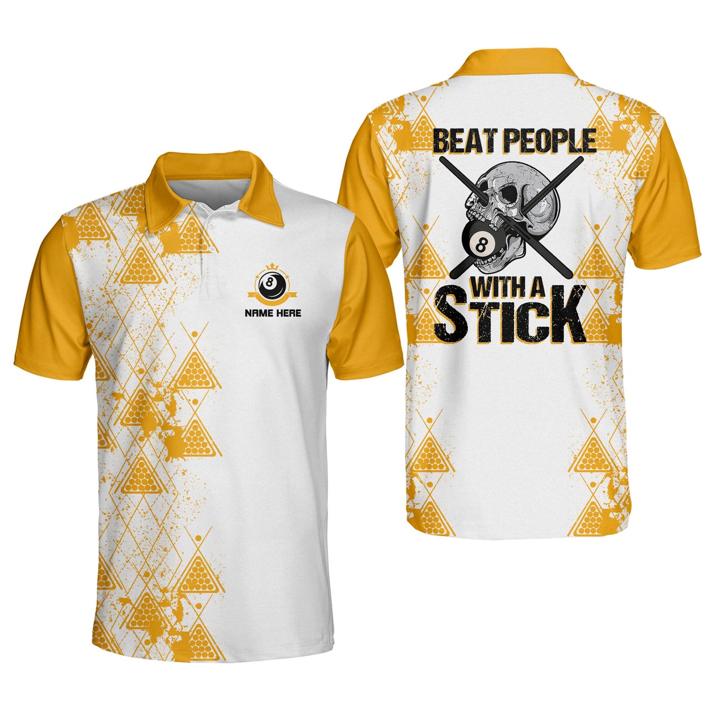 Beat People With A Stick Billiard Polo Shirt BI0009