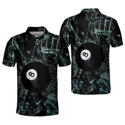 3D Billiards 8 Ball Pool Player Billiard Polo Shirt BI0028