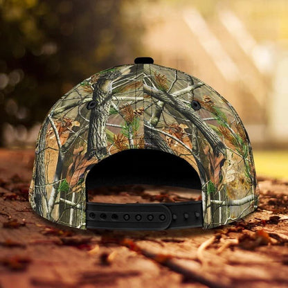 Personalized Deer Hunting Cap Gift for Dad and Son, 3D Classic Cap All Over Printed for Hunters SO0171