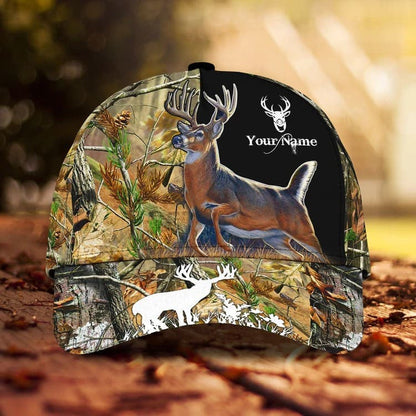 Personalized Deer Hunting Cap Gift for Dad and Son, 3D Classic Cap All Over Printed for Hunters SO0171