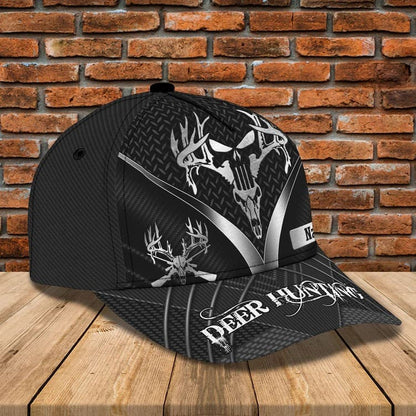 Personalized Deer Hunting Cap Gift for Dad and Son, 3D Classic Cap All Over Printed for Hunters SO0171