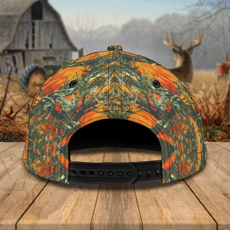 Personalized Deer Hunting Cap Gift for Dad and Son, 3D Classic Cap All Over Printed for Hunters SO0171