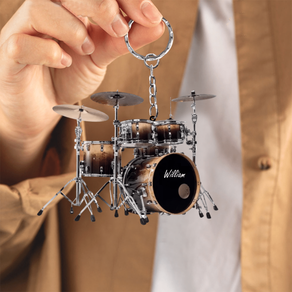 Drums Styles Colorful Drums Personalized Acrylic Keychain - Gift For Drummer KO0179