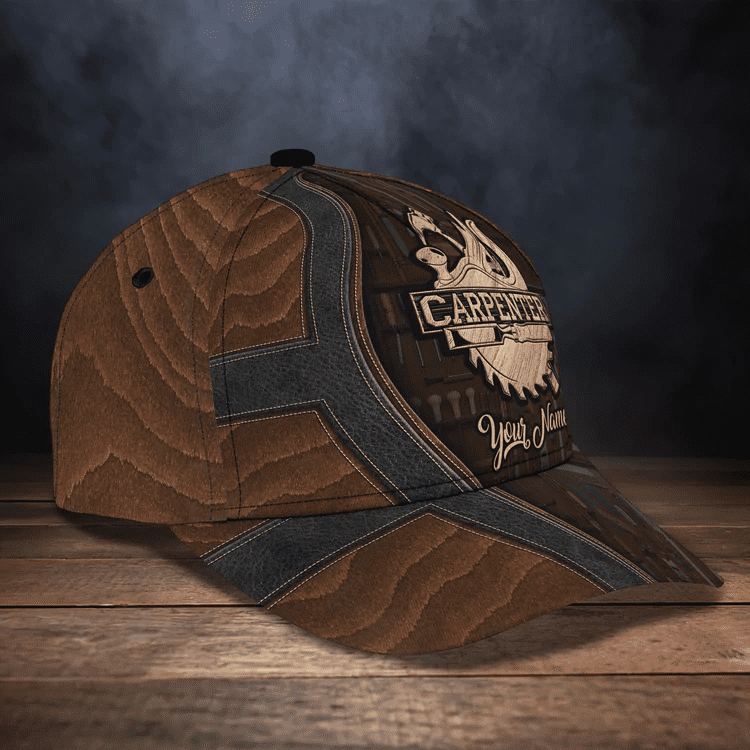 Customized Carpenter Hat for Dad's Birth's Day Gift, Carpenter 3D Cap All Over Printed SO0401