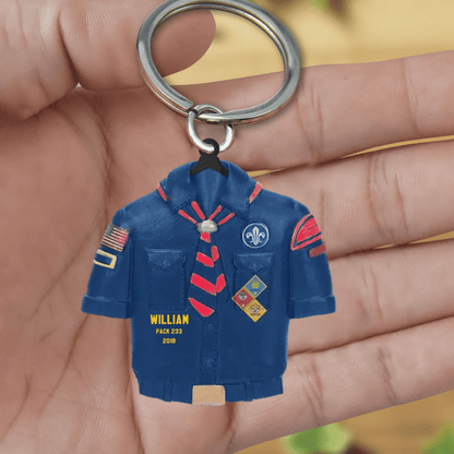 Customized Boy Scouts Of America Eagle Scout Shirt Personalized Acrylic Keychain KO0356