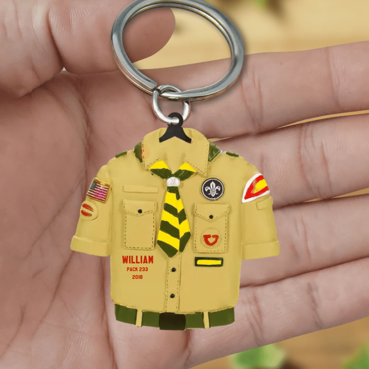 Customized Boy Scouts Of America Eagle Scout Shirt Personalized Acrylic Keychain KO0356