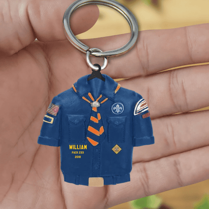 Customized Boy Scouts Of America Eagle Scout Shirt Personalized Acrylic Keychain KO0356