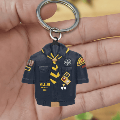 Customized Boy Scouts Of America Eagle Scout Shirt Personalized Acrylic Keychain KO0356