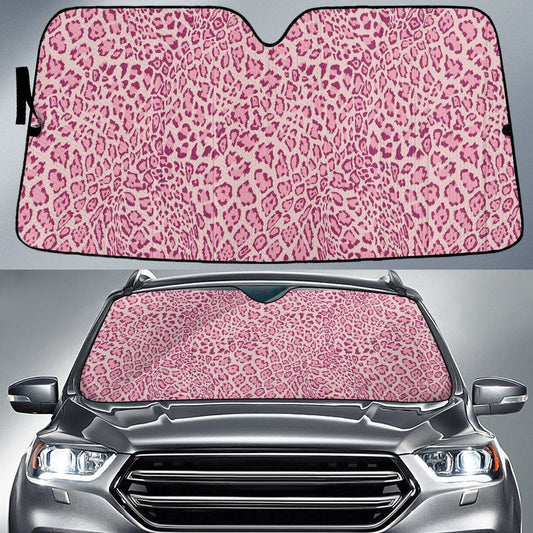 Pink Tone Leopard Skin Texture Car Sun Shades Cover Auto Windshield Tendpins SO0388