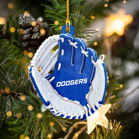 Dodgers Baseball Gloves Acrylic Flat Ornament OO3725