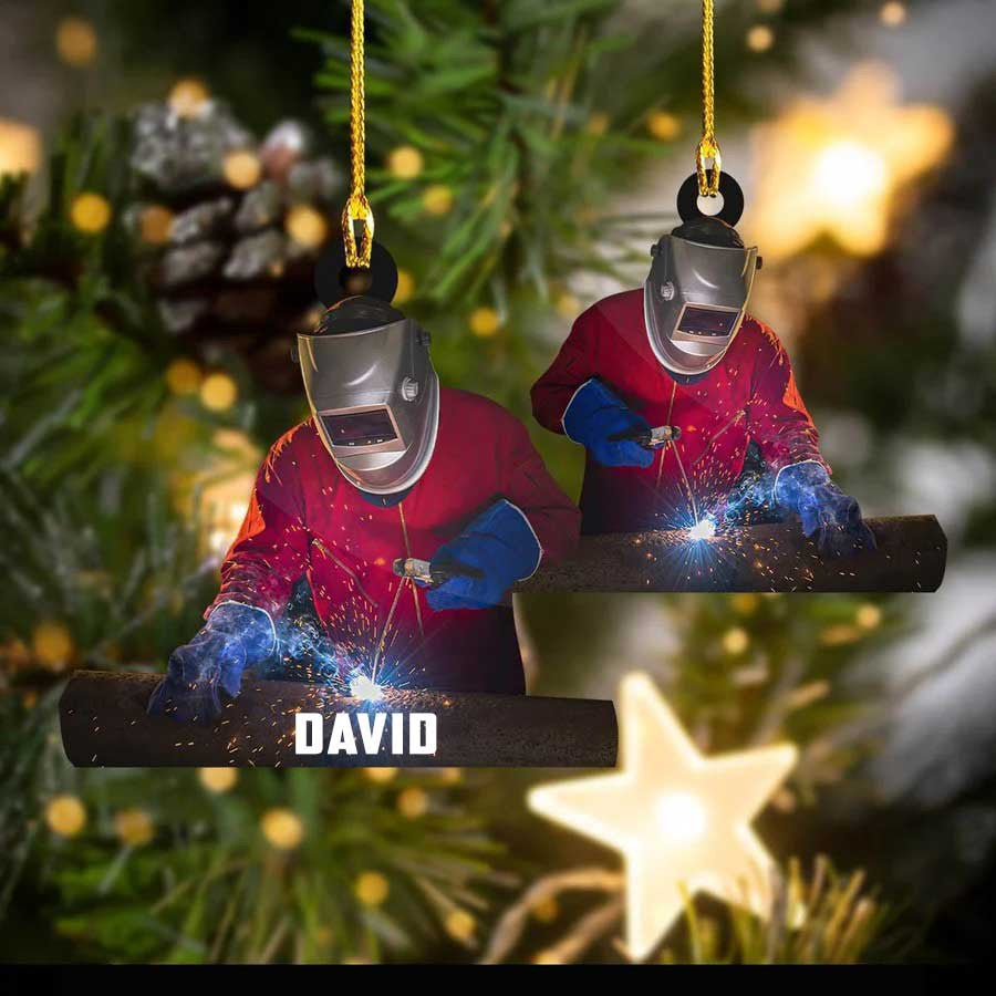 Personalized Welder Custom Shaped Acrylic Ornament for Welder Christmas Gift OO3696