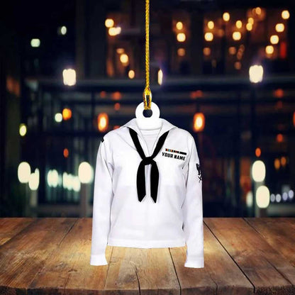 Personalized Sailor Shirt Navy Captain Ornament Acrylic for Navy Veteran OO3667