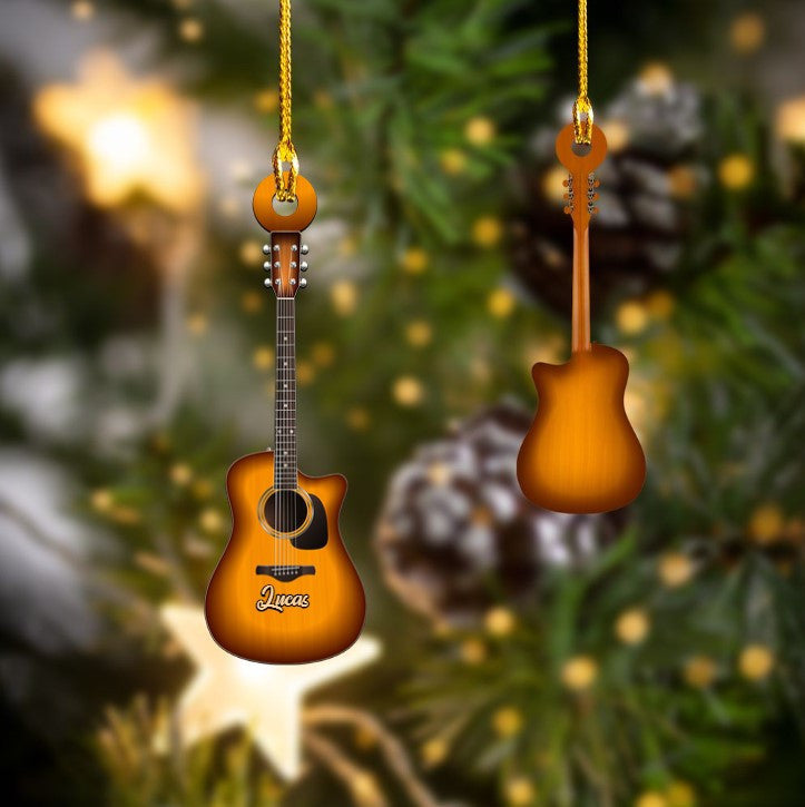 Personalized Guitar Bass Acrylic Custom Shaped Ornament for Guitar Lovers OO3661