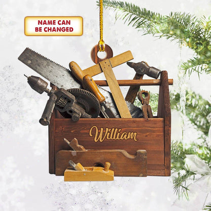 Customized Carpenter Tool Shaped Ornament, Christmas Gift for Carpenter, Gift for Him OO1617