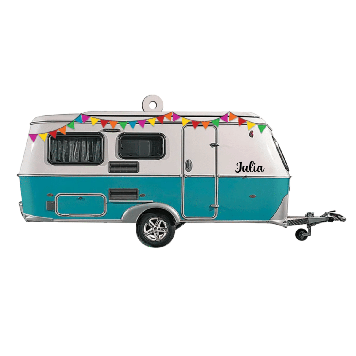 Personalized Camping Ornament Caravan Camper Shaped Acrylic Ornament Two Sides Hg98 OO3628