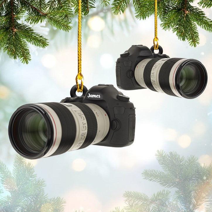 Personalized Camera Ornament Custom Shaped Acrylic Camera Ornament for Camera men OO3573