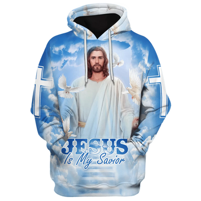 Jesus Is My Savior Hoodie 3D Full Print Jesus Hoodie SO0457