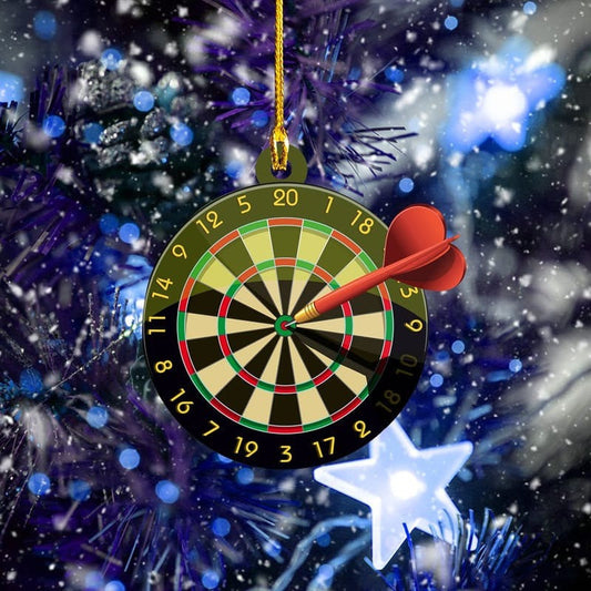 Christmas Darts Flat Acrylic Ornament for Dart Lovers OO2928