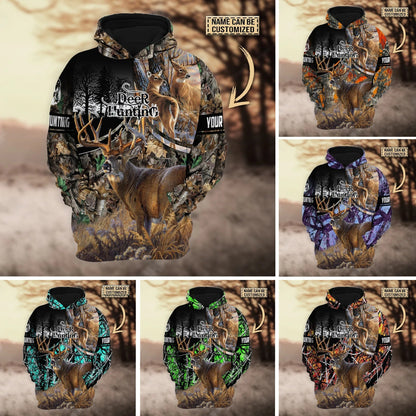 Personalized Deer Hunting Hoodie For Men Women Premium 3D Hoodie Pullover For Hunting Lover Hunter Birthday Gift SO0412