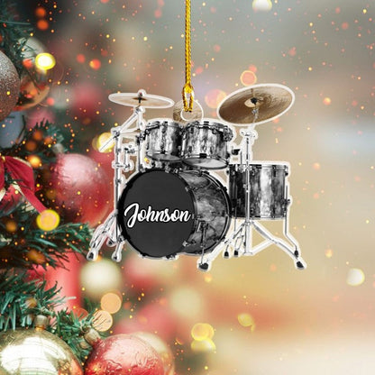 Personalized Bass Drum Instrument Custom Shaped Flat Acrylic Ornament OO2464