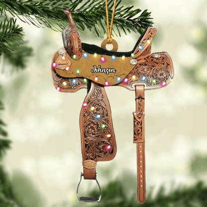 Personalized Horse Saddle For Horse Lovers Riding Horse Ornament Flat Acrylic Horse Ornament OO2294