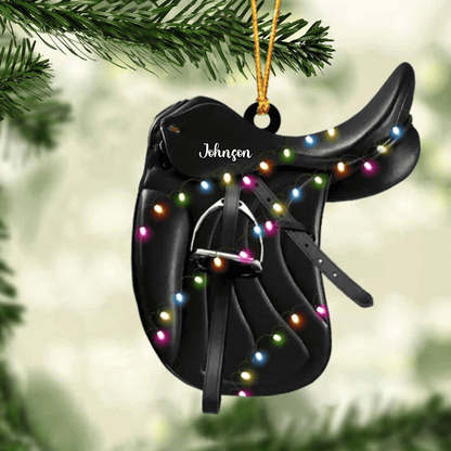 Personalized Horse Saddle For Horse Lovers Riding Horse Ornament Flat Acrylic Horse Ornament OO2294