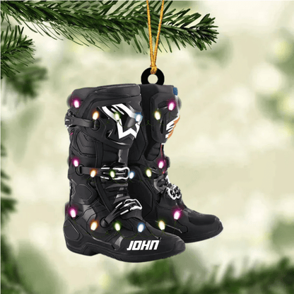 Personalized Ornament Motocross Boots Custom Shaped Acrylic Ornament for Motocross Lovers OO2292