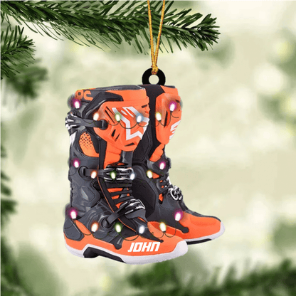 Personalized Ornament Motocross Boots Custom Shaped Acrylic Ornament for Motocross Lovers OO2292