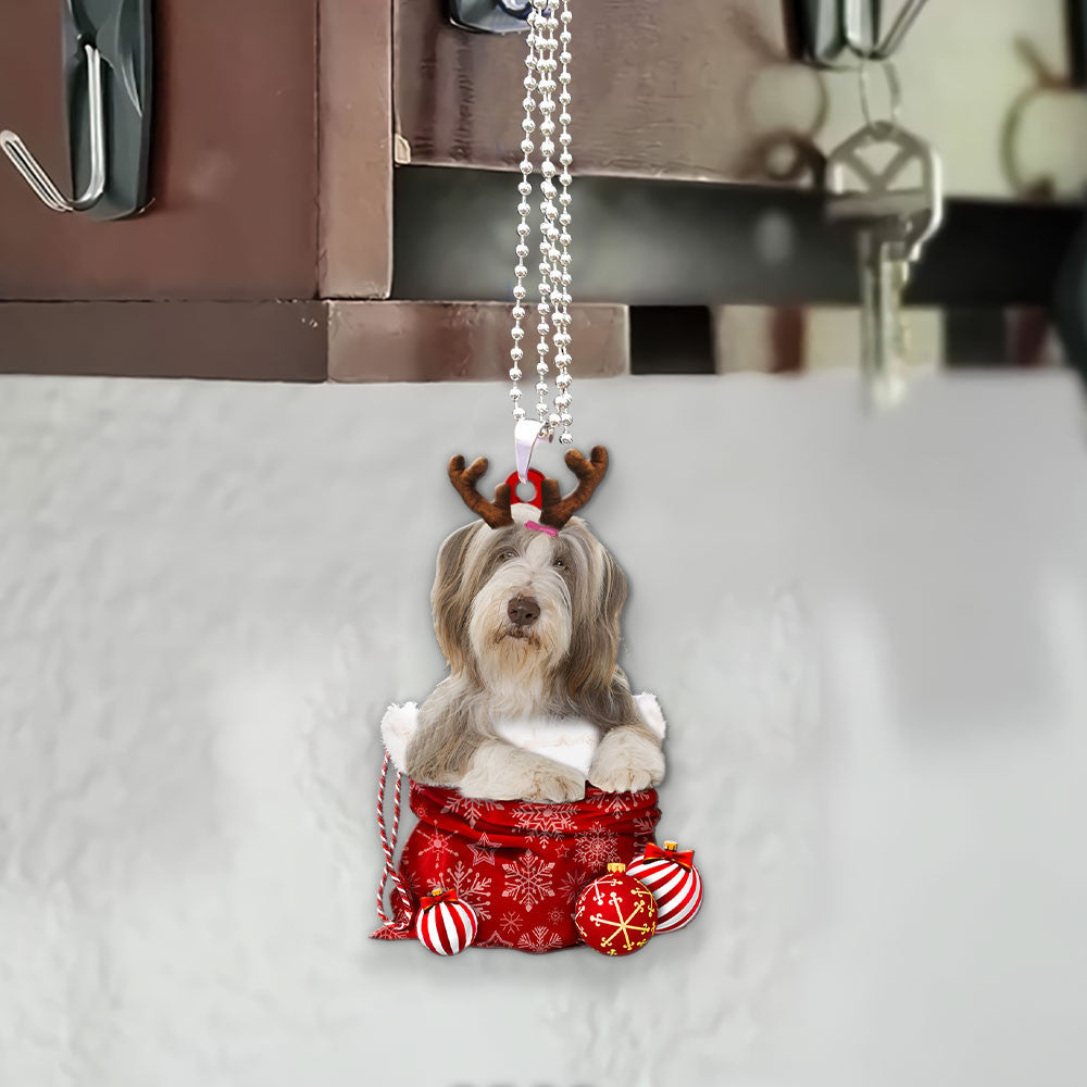 Bernese Mountain Dog In Snow Pocket Christmas Car Hanging Ornament Tendpins Ornaments OO1198