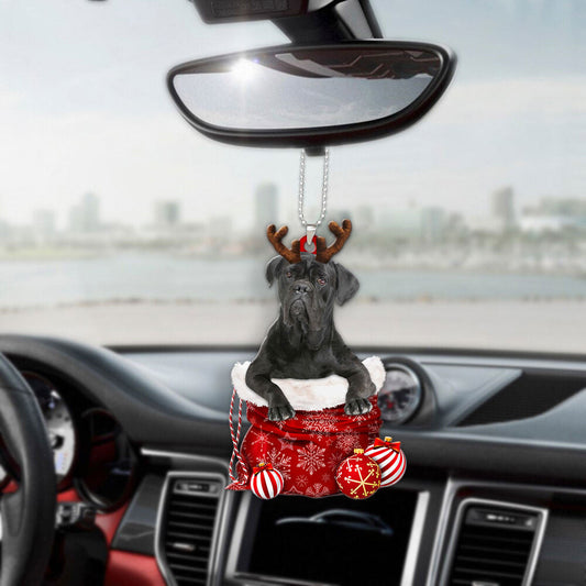 Cane Corso In Snow Pocket Christmas Car Hanging Ornament Tendpins Ornaments OO1206