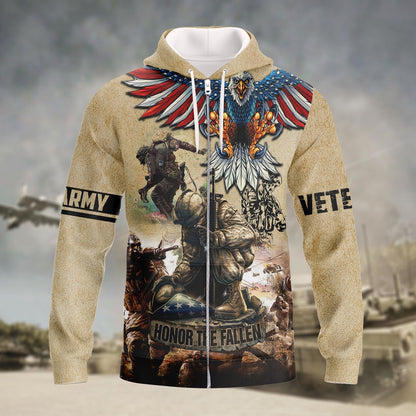 3D Print Usa Veteran Shirt Men, Honor The Fallen Hoodie, Veteran Clothing, Veteran Gifts TO2774