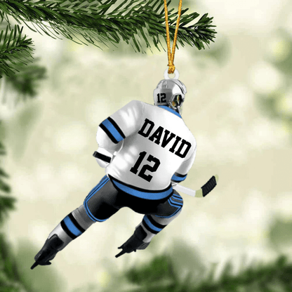 Personalized Ice Hockey Player Christmas Ornament - Great Gift Idea For Ice Hockey Lovers OO1984