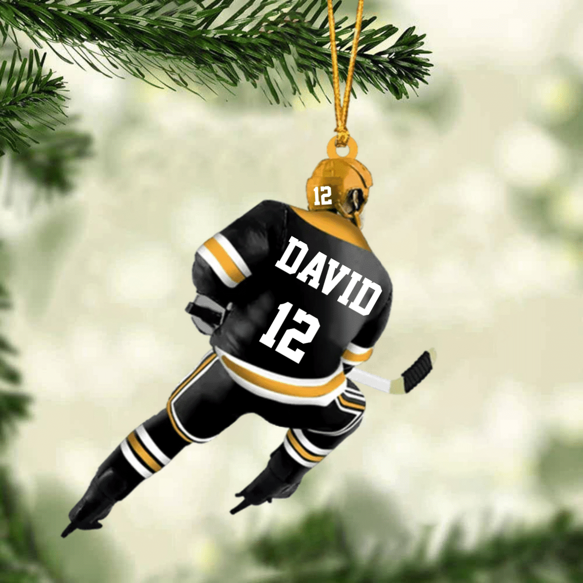 Personalized Ice Hockey Player Christmas Ornament - Great Gift Idea For Ice Hockey Lovers OO1984