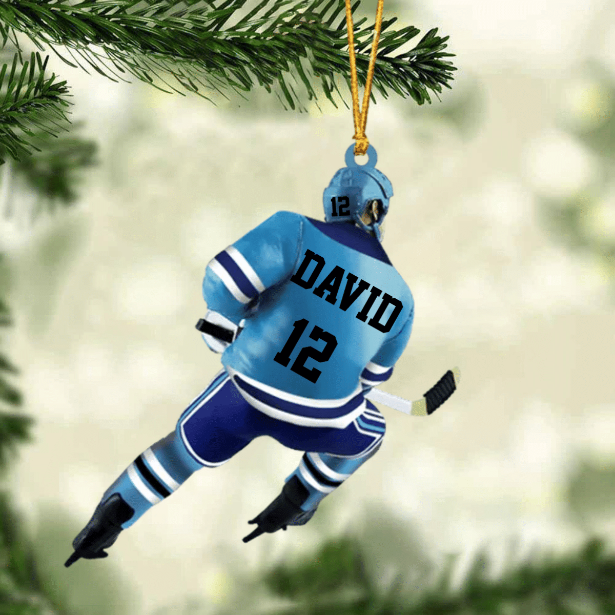 Personalized Ice Hockey Player Christmas Ornament - Great Gift Idea For Ice Hockey Lovers OO1984