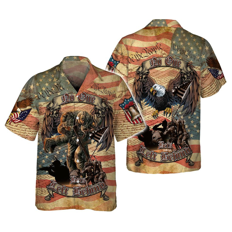 Eagle Veteran T Shirt, No One Left Behind, Gift For Veteran, 3D Veteran Apparel TO2772