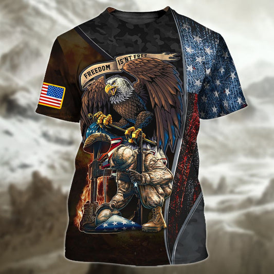 Freedom Isn'T Free United State Veteran 3D Shirts, Veteran American Eagle Design Clothing TO2778