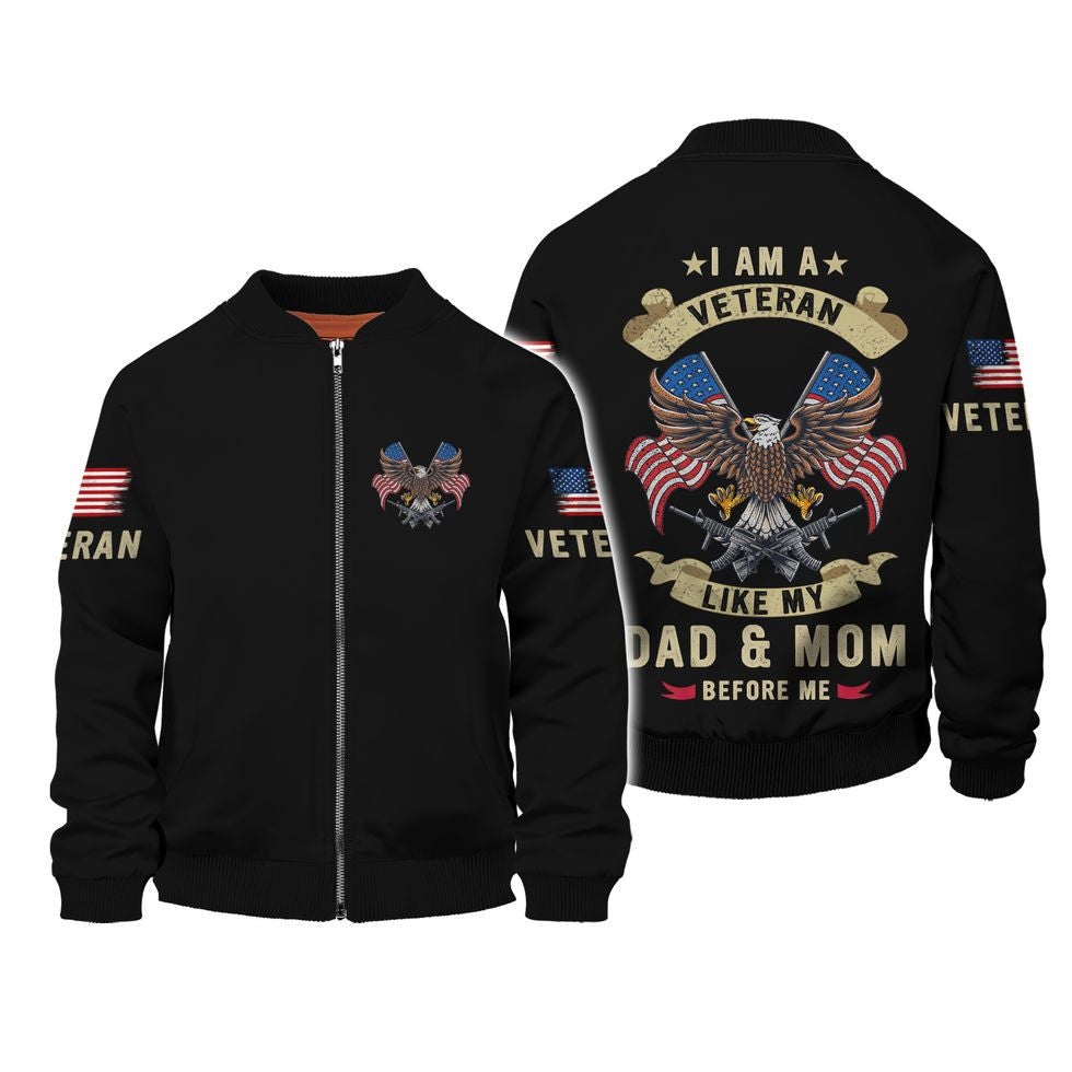 I Am A Veteran Like Dad And Mom Before Me 3D Shirt, Proud Son Of Veteran Clothing TO2765