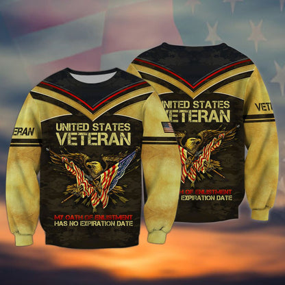 United States Veteran Shirts, 3D All Over Print Veteran Polo Shirt Short Sleeve, Best Gift For A Veteran TO2787