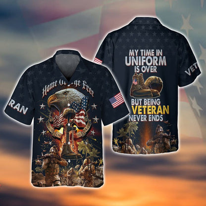 Veteran Home Of The Free Polo Shirts, Being Veteran Never End 3D Hoodie, Veteran Clothing 2022 TO2767