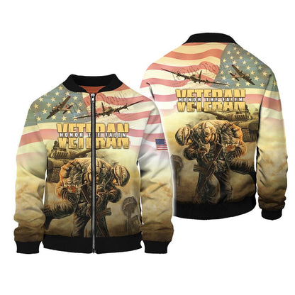 Veteran Honor The Fallen Hawaiian Shirt, Us Veteran 3D All Over Print Hoodie, Present To Veteran TO2766