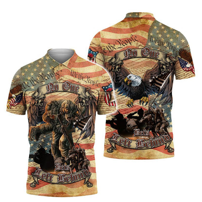 Eagle Veteran T Shirt, No One Left Behind, Gift For Veteran, 3D Veteran Apparel TO2772