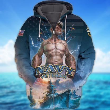 Navy Veteran 3D All Over Print Shirt For Man, Navy Veteran Hoodie, Gift For Navy Veteran TO2759