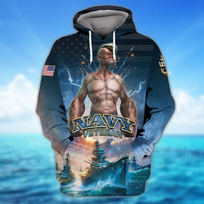 Navy Veteran 3D All Over Print Shirt For Man, Navy Veteran Hoodie, Gift For Navy Veteran TO2759