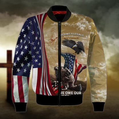 3D Veteran Shirt Men, We Owe Our Veterans Everything, Veteran Hoodie TO2756