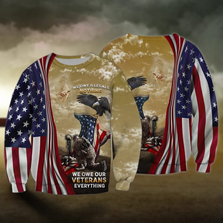 3D Veteran Shirt Men, We Owe Our Veterans Everything, Veteran Hoodie TO2756