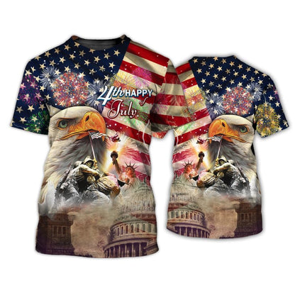 The 4Th Of July Veteran 3D Hawaii Shirt, Patriotic Veteran Clothing TO2743