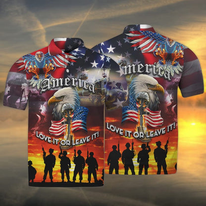 America Veteran 3D All Over Print Shirt, Love Veteran Hoodie, Veteran Polo Shirt Men, Gift For Dad Veteran TO2769