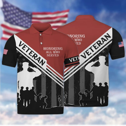 Honoring All Who Served 3D Veteran Shirt For Him, American Veteran Gift, Veteran Clothing TO2738